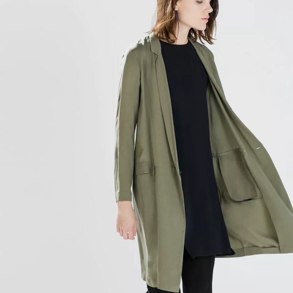 Zara Woman Studio longline lightweight blazer